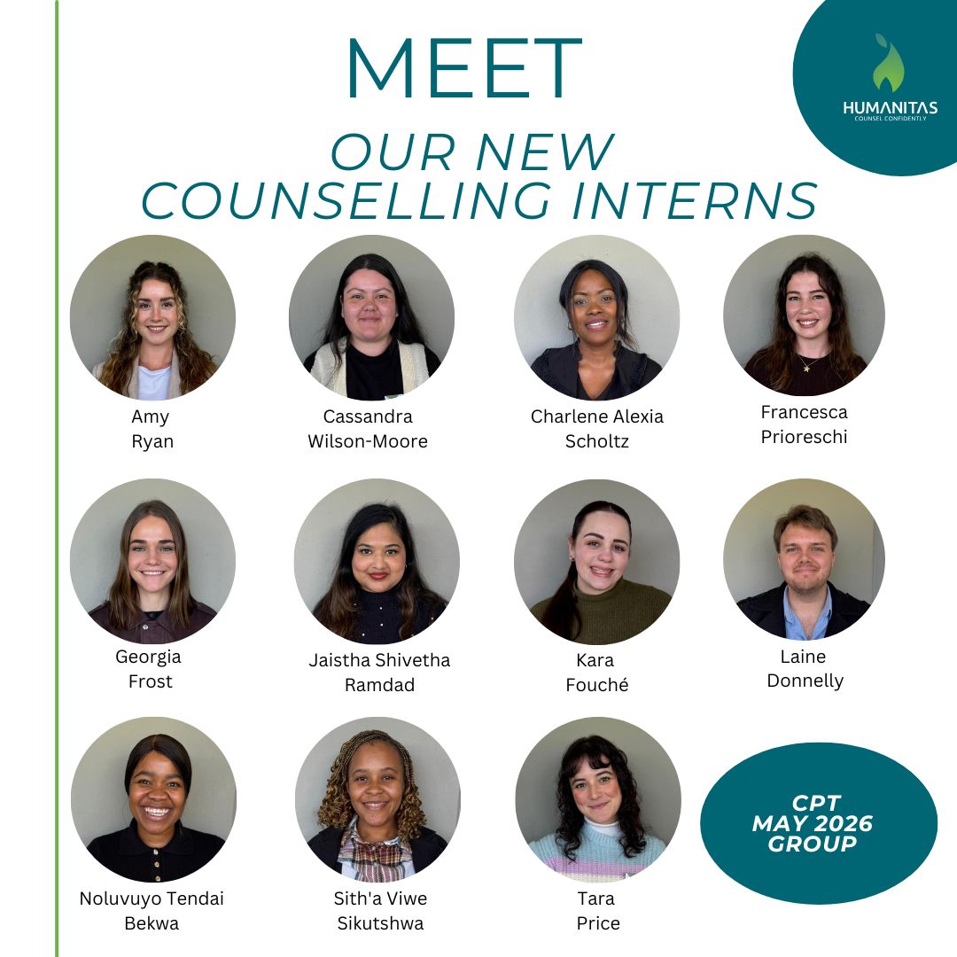 Meet our new counselling interns!
The Cape Town Counselling Course Students are now heading into their internship phase and will be offering their services to the general public.
https://www.humanitas.co.za/counselling/free-counselling/