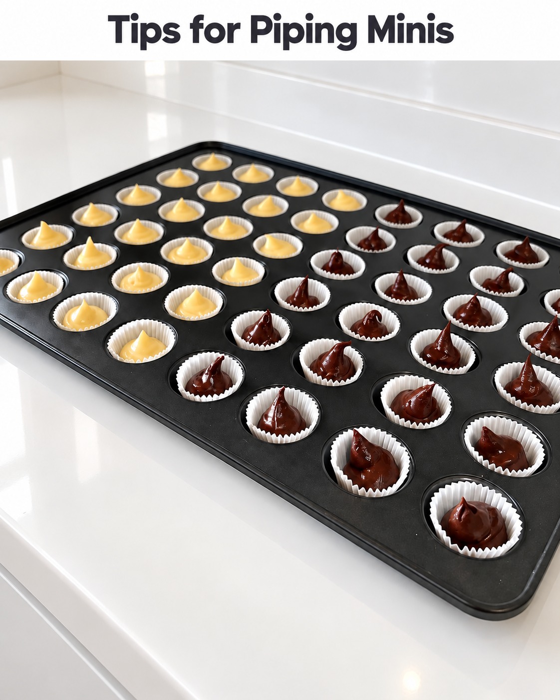 Mini cupcakes in the making! 🧁
Swipe through the prep: vanilla batter first, chocolate next, then a full tray ready for the oven.
My handy trick? A piping bag makes filling those tiny liners so much easier!
Team vanilla or team chocolate? 🤎💛
#TheSweetSpotCakes #MiniCupcakes #BakingTips #BehindTheScenes #TorontoBaker